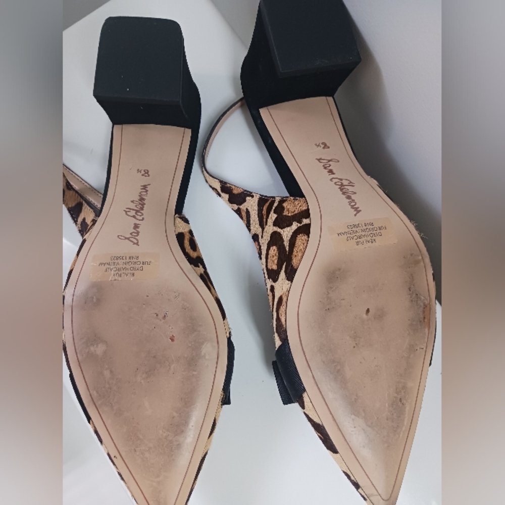 Sam Edelman Alwyn Leopard Print Calf Hair Slingback - Picture 4 of 4